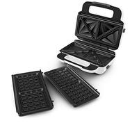 TEFAL Snack XL Sandwich and Waffle Maker, 850W, Extra Deep and Wide Removable Plates, Multifunctional, Quick Heat, Non-stick Coating, Vertical Storage SW701110
