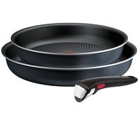 Tefal So Light 3 Piece Aluminium Frying Pan Set - Black
