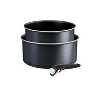 Tefal So Lite 3Pc Saucepan Set Black