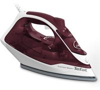 Tefal Steam Iron Express Steam FV2869 - 190 g/min boost, 45 g/min cont, 270ml, 2600W, White/Ruby