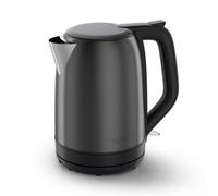 Tefal Subito Electric Kettle, 1.7L, Fast Boiling, Cordless Kettle, Water Level Window, 2,400W, Brushed Steel Finish, Removable Anti-Scale Filter, Stainless Steel Pour Spout, KO5S08G0, Black