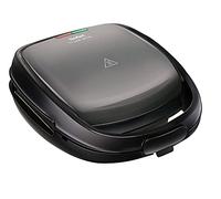 Tefal SW341B Snack Time with All-In-One Device for Waffles And Sandwiches Including 2 Dishes Sets, 700 W, Grey/Black