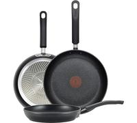 Tefal T-FAL E938S3 Professional Total Nonstick Thermo-Spot Heat Indicator Fry Pan Cookware Set, 3-Piece, 8 10 12-Inch, Black, Aluminum