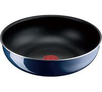 Tefal T-FAL L43719 Frying Pan with Removable Handle, 11.0 inches (28 cm), Deep Frying Pan, Non-Sticking, Notification Mark for Optimal Temperature, for Gas Fire, Ingenio Neo Royal Blue Intense Wok