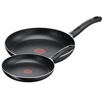 Tefal Taste Non-Stick Twin Frying Pan Set, 20 and 28 cm, Black