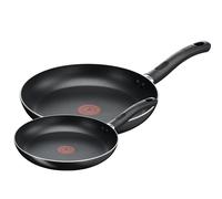 Tefal Taste Twin Frying Pan Set, 20cm/28 cm, Non-Stick, Aluminium, Black, All hobs Compatible excluding Induction, B189S244
