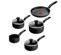 Tefal Titanium Essential Non-Stick 5-Piece Pan Set, Saucepans and Lids