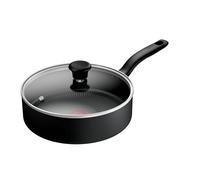 Tefal Titanium Essential Sautepan 26 cm + Lid, Non-Stick Coating, Metal Spatula Safe, Compatible with All Hobs Except Induction, B9413344