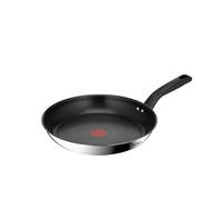 Tefal Titanium Max 28 cm Stainless Steel Frying Pan, Long Lasting Non Stick Smart Cooking Signal Technology - Suitable for All Hobs + Induction