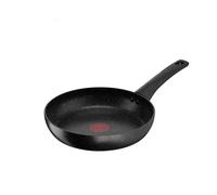Tefal Titanium Stone Frying Pan 20 cm, High-Performance Non-Stick Durable Coating, Metal Safe, All Hobs Including Induction, Thermo-Signal, Black, E1
