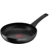 Tefal Titanium Stone Non-Stick Frying Pan 20cm, Metal Spatula Safe, Black | Aluminium, Thermo-Signal Heat Indicator, All Hobs Including Induction, High-Performance, E1050245