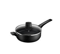 Tefal Titanium Stone Sautepan 26 cm + Lid, High-Performance Non-Stick Durable Coating, Metal Safe, All Hobs Including Induction, Thermo-Signal, Black,