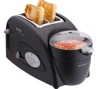 Tefal Toast n Bean, 2 Slice Toaster, Bean and Egg Maker Cooker Poacher TT552842 [EEK: Compliant]