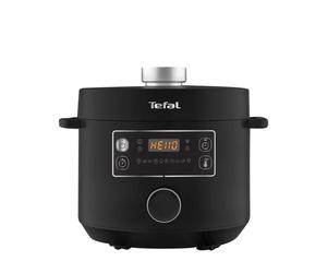Tefal Turbo Cuisine Electric Pressure Cooker, 10 Programmes inc. stew, steam, bake, slow cooker, Rice cooker, 4.8L, 1000 W, Plastic, Black, CY754840