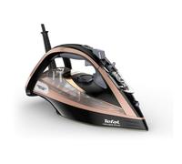 Tefal Ultimate Pure Steam Iron, 3100W, 260g/min Steam Boost, 350ml Water Tank, 3m Cord, Anti-Scale, Black and Rose Gold (FV9845G0)