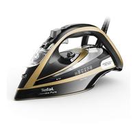 Tefal Ultimate Pure Steam Iron, 3100W, 280g/min Steam Boost, 350ml Water Tank, 3m Cord, Non-Stick Durilium Soleplate, Anti Scale, Anti-drip, Black and Gold FV9843G0