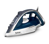 Tefal Ultraglide+, Powerful Steam Iron, 230 g/min Steam Boost, 50 g/min Continuous steam, 2800W, Non-Stick Durilium Soleplate, Auto Off, Anti-drip, Anti-Scale, Blue & Silver, FV5879G2