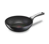 Tefal Unlimited On, Premium Cookware, 28 cm Wok Pan, UK's Long Lasting Non-Stick, Frying Pan, Heat Indicator, Induction Hob Compatible, Dishwasher Safe, Aluminium, Black, G25919AZ