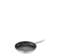 Tefal Virtuoso E49106 Frying Pan 28 cm Coated High-Quality Premium Stainless Steel Non-Stick Titanium Coating Temperature Indicator Thermal Signal Suitable for Induction Cookers Roasting