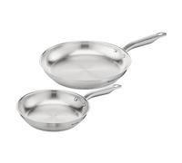Tefal E492S2 Virtuoso 2-Piece Pan Set | 24 + 28 cm | High-Quality Premium Stainless Steel | Unsealed | Brushed Finish | Suitable for Induction Cookers | Oven Safe up to 250 °C