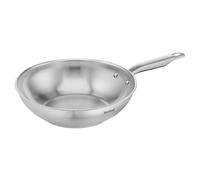 Tefal Virtuoso E49219 Induction Wok Pan 28 cm Unsealed Brushed Finish Oven Safe up to 250 °C Suitable for All Current Hobs High-Quality Premium Stainless Steel