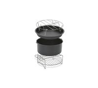 Tefal XA1120 Easy Fry XL 17 cm Cooking Basket Insert 4 Accessories Healthy Cooking Non-Stick Stainless Steel Grey