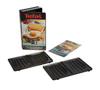 Tefal XA800112 Toasted Sandwich Plates Set, Non-Stick, Snack Time, Accessory, Snack Collection, Black
