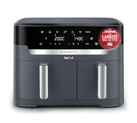 Tefal XXL Dual Easy Fry 11L Air Fryer, Dual Drawer, No Oil, Extra Crisp, Roast, Bake, Reheat, Dehydrate, 7 Pre-set Programs, Dishwasher Safe, 8+ Portions, Java-Grey, EY942BG0