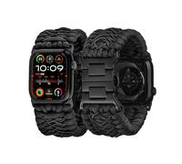 Tefeca Titan Series Paracord Band Compatible with Apple Watch Ultra 2/Ultra 49 mm, Series 10 46 mm, Series 9/8/7 45 mm, SE2/SE/6/5/4 44 mm, and Series 3/2/1 42 mm, 42/44/45/46/49mm XL, No gemstone