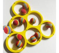 Tefexer 1 Set EVA Throwing Circle Fun Splash Water Sports Floating Pool Game Toy With 10/12 Rainbow Balls Throwing Game Water Sports