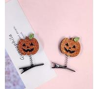 Tefexer 2PCS Halloween Sequin Cat Devil Bat Pumkin Spring Hair Clip Wings Bat Hairpins Festival Dress-up Costume Cosplay Party Hair Accessories