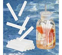 Tefexer 8pcs Reusable Ice Cube Plastic Ice Cubes For Drinks Washable Freezable Ice Sticks For Water Bottles, Whiskey, Vodka, Coffee, Beer, Wine