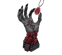 Tefexer Berserk Statue Hand of God Figurine with Behelit Egg Of King Necklace - Hand of Mad Grim Reaper Skull Rune Sculpture - Berserk Comics Lover Gift Halloween Decoration Home Ornament Collectible
