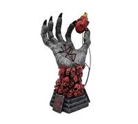 Tefexer Berserk Statue Hand of God Figurine with Behelit Egg Of King Necklace - Hand of Mad Grim Reaper Skull Rune Sculpture - Berserk Comics Lover Gift Halloween Decoration Home Ornament Collectible