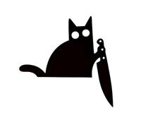 Tefexer Cat Door Topper Metal Door Frame Sign Decor Black Cat Halloween Decor for Various Door Corners, Cat Lover