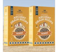 Teff Ancient Grain Hoops Bundle| Award Winning Honey Flavoured, whole grain Breakfast Cereal 350g| Gluten Free| Vegan, High Protein, Fibre, Vitamins & Minerals | Low GI & No Artificial Sugar x 2 Boxes