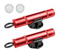 Tefola 2 Pcs Safe Pro X Car Emergency Hammer,Car Escape Tool with Seat Belt Cutter Quick Emergency Window Breaker Escape Safety Hammer,Car Windscreen Breaker & Safe Pro X Emergency Tool (RED)