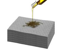 Tefola 50 Pcs Universal Oil Cloths Oil Binding Mat 25x33cm Grey Absorb All Kinds of Liquids Oil