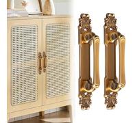 Tefola Western Style Antique Brass European Style Door Handle Zinc Alloy Suitable for Pushing, Pulling and Holding Outdoor and Indoor Furniture (Large Size)