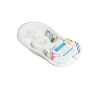 Tega Baby ® Bathing SET 5 pieces bathtub bath seat for baby built-in thermometer - anti-slip, GIFT for newborns (Wise Owl WHITE)