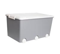 Tega Baby Multifunctional Storage Box for Toys and Other Items Durable Plastic Container with Wheels Stackable Capacity 60L Snap Lock 57 x 36 x 31 cm Grey