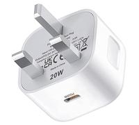 TEGELI 20W USB C Plug,1 Pack USB C Fast Charger Plug for Apple iPhone 15/15 Pro/14 Pro Max/14/13/12/11/X/XR/XS/SE/8/7, USBC Plug UK Adapter PD 3.0 Fast Charging Head Type C Wall Charger