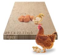 Tegeme 4 Pcs 29.5 x 22.1 Inch Chicken Nesting Pads Chick Brooder Pads Laying Jute Nesting Bedding for Chicken Coop for Turkey Poults Ducklings Quail Other Poultry Small Birds Hen Boxes