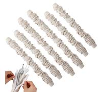 Tegeme 6 Pack Fabric Cord Cover for Electric Wire Chandelier Chain Cover Swing Chain Linen Shade with Hidden Hook Loop Closure Sleeves for Chandelier Wires Cable Lamp Swing 2x3.7ft, 2x3.9ft, 2x4.2ft