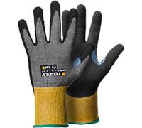TEGERA Infinity Non-Disposable Handling Gloves Nitrile Foam Size 9 Grey, Yellow 6 Pairs