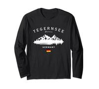 Tegernsee Bavaria Germany Mountain Resort German Flag Long Sleeve T-Shirt
