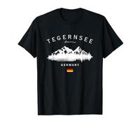 Tegernsee Bavaria Germany Mountain Resort German Flag T-Shirt