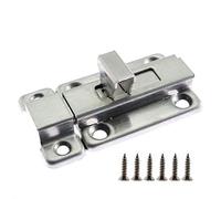Tegg 1 PC 2 Inches Stainless Steel Door Latch Slide Barrel Door Lock Sliding Catch Bolt Latch for Bathroom Bathroom Toilet Door BedroomBedroom