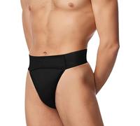 Tegmk Men Dance Belt Full-seat Ballet Brief for Dance and Cosplay, Bulge Hiding Underwear, Black(thong), M