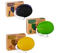 TEGRA Turkish Soap Set with Rope, Activated Charcoal, Turmeric, Aloe Vera Extract, Plant Based, Face and Body, Deep Cleansing, Acne and Blackhead Control, 3 Pack